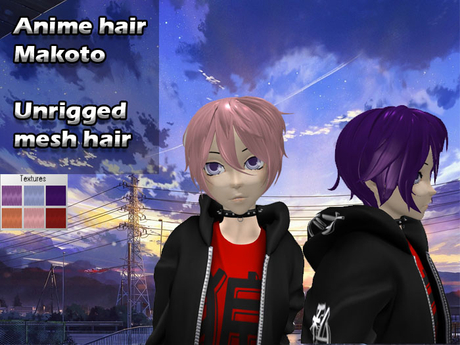 Second Life Marketplace - [Anime Femboy] Makoto hair Fantasy1